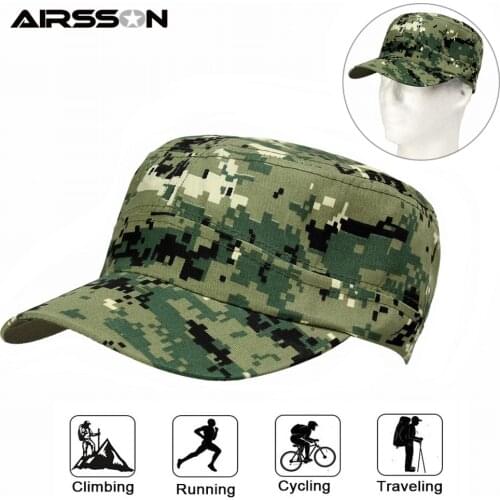Tactical Summer Cap Camouflage Military Patrol Combat Cap Hat Army Cadet Adjustable Hunting Cap Sunshade Hat for Outdoor Sports