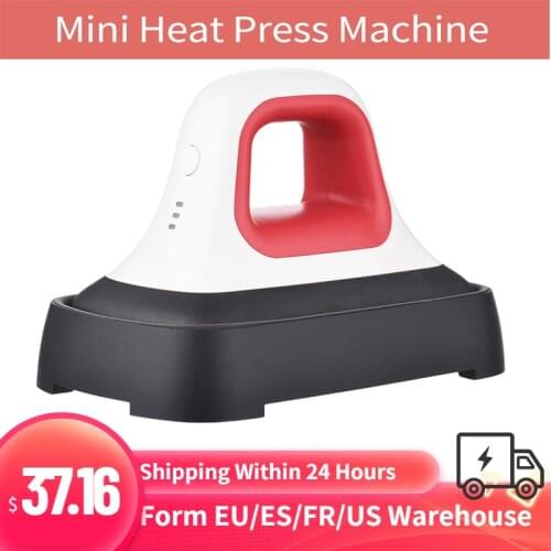Mini Heat Press Machine T-Shirt Printing Portable Easy Heating Transfer Press Iron Machines for Clothes Bags Hats Pads Blanket