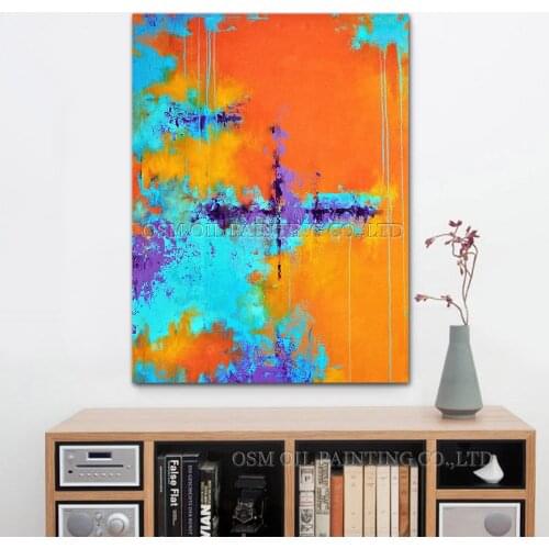 Top Artist Hand-painted High Quality Dream Colors Abstract Oil Painting for Wall Artwork Fresh Light Colors Oil Painting