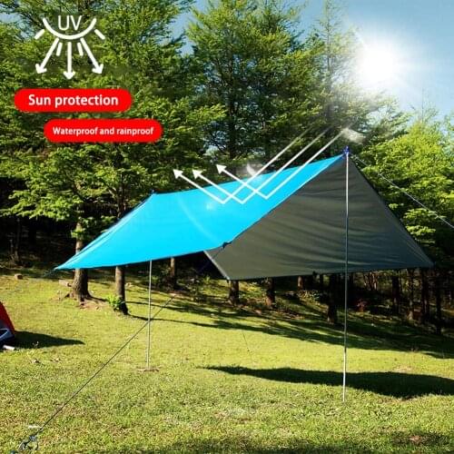 Awning Waterproof Tarp Tent Shade Ultralight Garden Canopy Sunshade Outdoor Camping Hammock Rain Beach Sun Camouflage Shelter