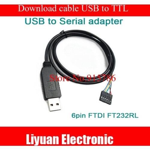 XD-43 FTDI FT232 Brush Line / USB to TTL download cable / 6pin FT232 Brush line with CTS RTS Free Shipping