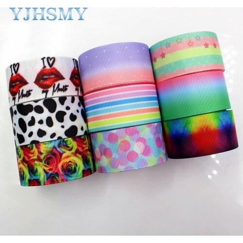 YJHSMY D-171213-507,10 yards, 25 mm Cartoon Printed grosgrain ribbons,DIY handmade Hair accessories Material wedding gift wrap
