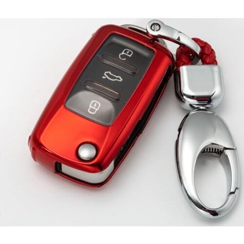 Funny Soft TPU Car Key Case Full Cover For VW Volkswagen Polo Golf Passat Beetle Caddy T5 Up Eos Tiguan SkodaA5 SEAT Leon Altea