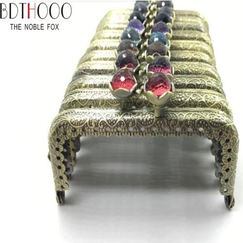 10pcs 8.5cm 10.5cm Metal Frames Lotus Flower Head Purse Frames Kiss Clasp Clutch Bags Part Diy Metal Clasps Coin Purse Frames