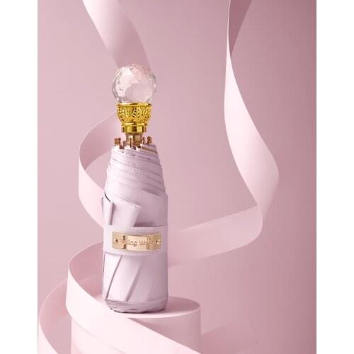 Noble Sun Umbrella Womens Small Sun Protection UV Protection Sun Protection Summer Rain Dual-Use Portable 50% off Solid Color