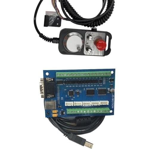1pcs MACH3 USB 5 Axis 100KHz USBCNC Smooth Stepper Motion Controller card breakout board + High-quality industrial hand wheel