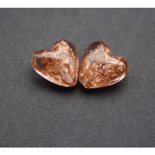 10pcs/lot Handmade LampworkGlass beads Heart Shape 16mm Beads Light Pink color for jewelry making