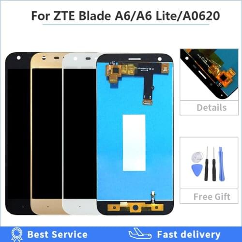 100% tested Touch Screen For ZTE Blade A6/A6 Lite LCD Display Digitizer Assembly LCD For ZTE Blade A0620 Repair Parts with Tools