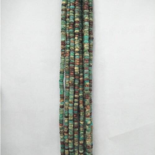 2x4mm Natural Agalmatolite Stone Beads Flat Round Loose Spacer Snake Skin Gem Stone Beads For Jewelry Making Bracelet DIY 15