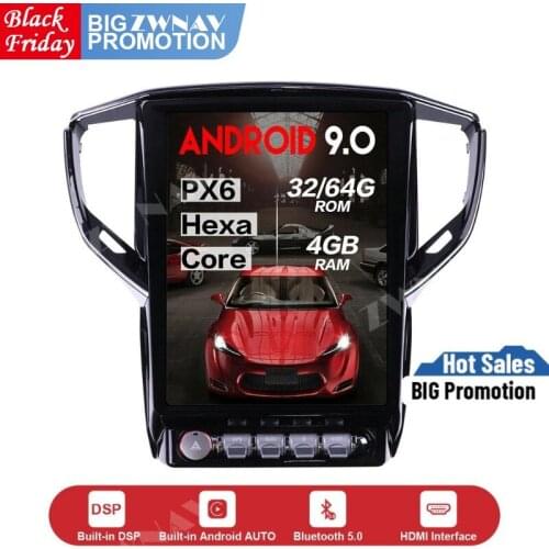 PX6 Tesla style Android 9.0 Car Multimedia Player For Maserati Ghibli 2004-2016 GPS Navigation WiFi audio radio stereo head unit