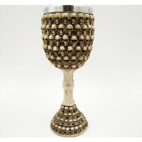 Red wine glass skull mug halloween carnival festival holiday stainless steel mug