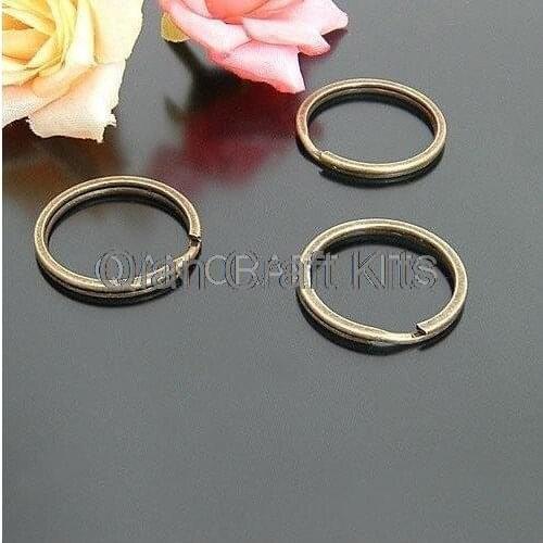 200pcs Large Split Key Ring, Antiqued Bronze 28mm zinc alloy lead and nickle free