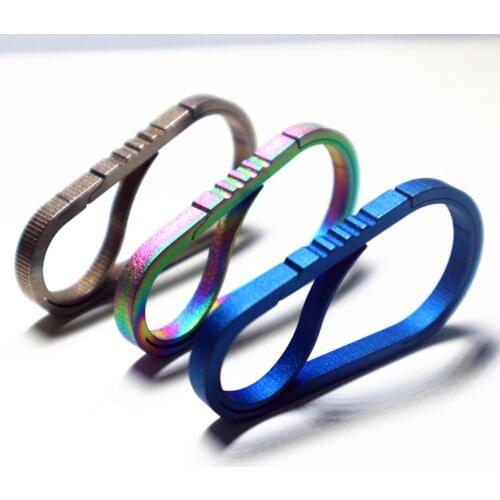 Anti-Lost Key Chain Hook Tc4 Titanium Alloy Hanging Keychain Tools Outdoor Camping Carabiner Keyring