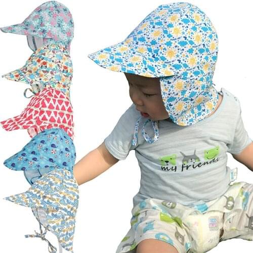 Quick-drying Childrens Bucket Hats For 6 Months To 5 Years Old Kids Wide Brim Beach UV Protection Outdoor Essential Sun Caps