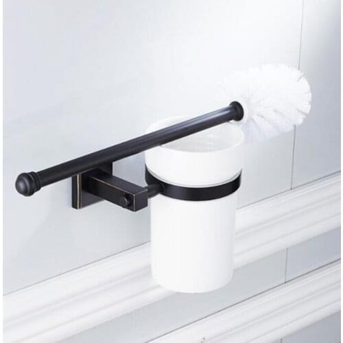 Black Square Bathroom Towel Holder Bath Towel Shelves Toilet Brush Holder Bronze Soap Holder Toilet Paper Holder