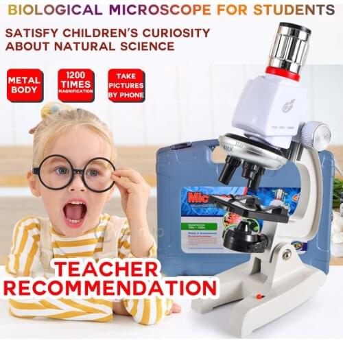 Children Microscope 1200 Times Primary and Middle School Students in Science Popularization Scientific Observation Explore Profe