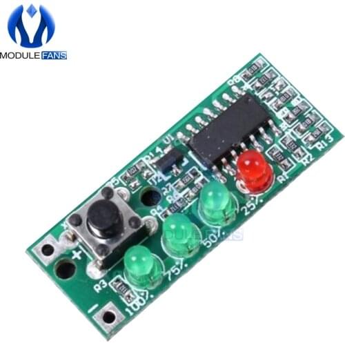 Battery Capacity Indicator 4 LEDs Display Module for 3S 9-12.6V Micro Switch Microswitch Board Electricity Quantity