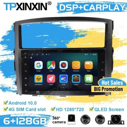 Cameras Car Radio Stereo Receiver Android 10 For Mitsubishi Pajero 2006 2007 2008 2009 2010 2011 GPS Player Auto Audio Head Unit