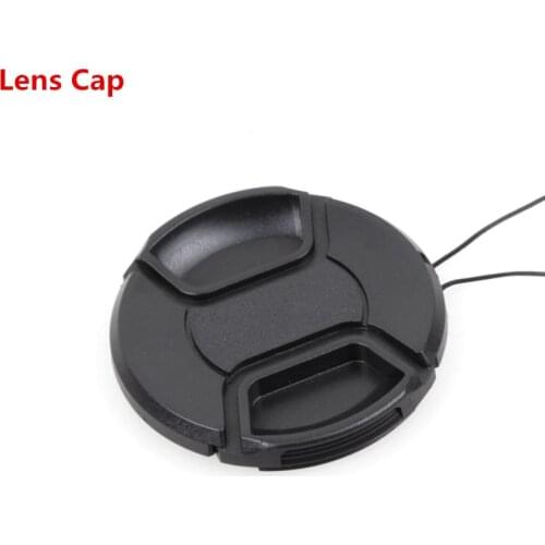 10Pcs 43mm 46mm 49mm 52mm 55mm 58mm 62mm 67mm 72mm 77mm 82mm Camera lens cover Snap-On Front Lens Cap +With rope for Canon Nikon