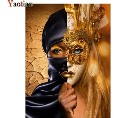 Mask Woman Carnival Gift Diamond Painting 5D Diamond Embroidery Cross Stitch Full Drill Square Round Diamond Mosaic Kit Decor