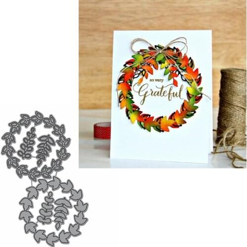 Beautiful Branch Wreath Die Cuts For Cards Making Beautiful Branch Wreath dies scrapbooking metal cutting dies new 2019