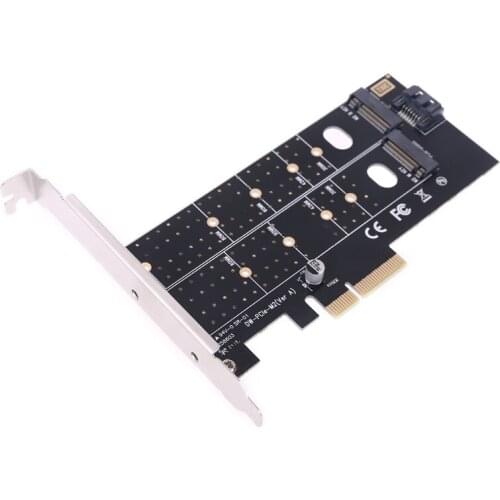 PCIe to M Key B Key SATA Port Expansion Converter Adapter PCI Express to M.2 NVMe SSD NGFF Riser Card Expansion Card