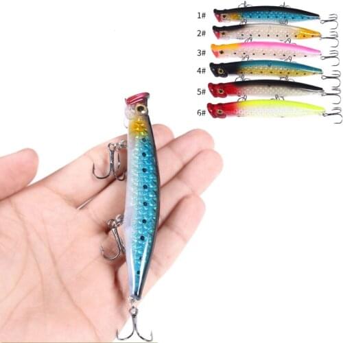 Popper Fishing Lure Weights 11cm 13g Whopper Fishing Bass Fake Bait Sea Floating Tackle Poppers Topwater Lure Articulos De Pesca