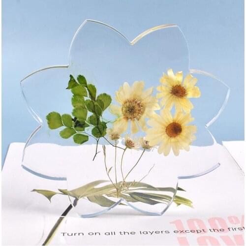 Transparent Silicone Mould Dried Flower Resin Decorative Craft DIY Lotus flower coaster Mold epoxy resin molds for jewelry