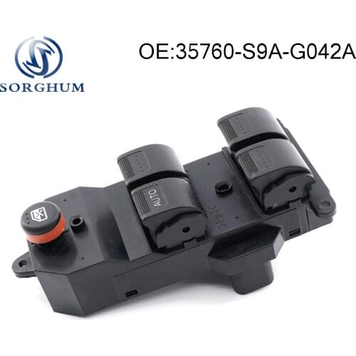 Power Window Regulator Master Switch 35760-S9A-G042A 35760-S9A-G042 35760S9AG042A For Honda CRV CR-V 2002-2006 Civic 2001-2005