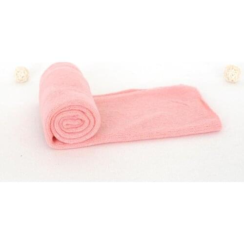 Pink Baby Girl Photography Wrap Jersey Blanket Props Knit Stretch Swaddle Wrap Infant Chunky Newborn Layering Fabric Filler