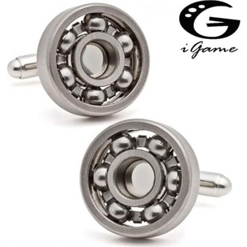 Ball Bearing Functional Hand Spinner Vintage Metal Bearing Style Cuff Links