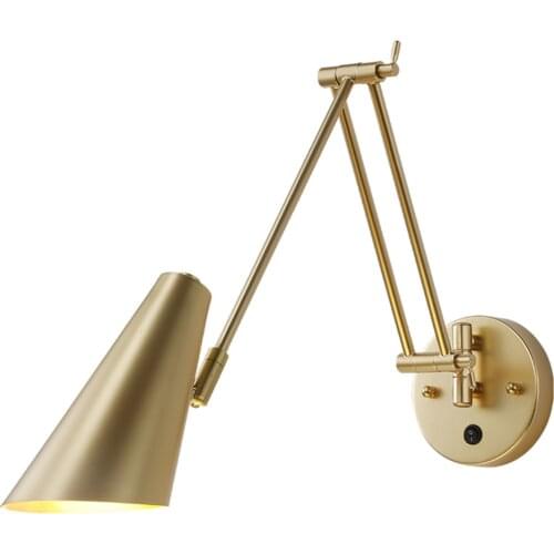 Nordic led Bedroom Wall Lamp Bedside led Reading Lighting Modern Minimalist Living Room Wall Light Study Long Rocker Wall Lamps