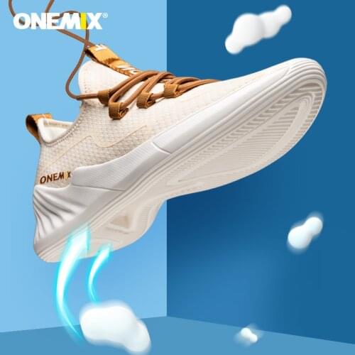 ONEMIX Sport Shoes For Men Breathable Summer Outdoor Sports Shoes Women Lace Up Walking Sneakers Casual Light Man Footwear