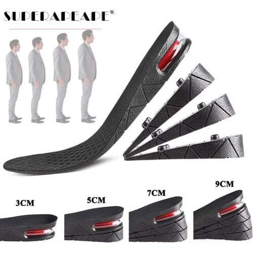 1.5-9cm Invisible Height Increase Insole Cushion Height Lift Adjustable Cut Shoe Heel Insert Taller Support Absorbant Foot Pad