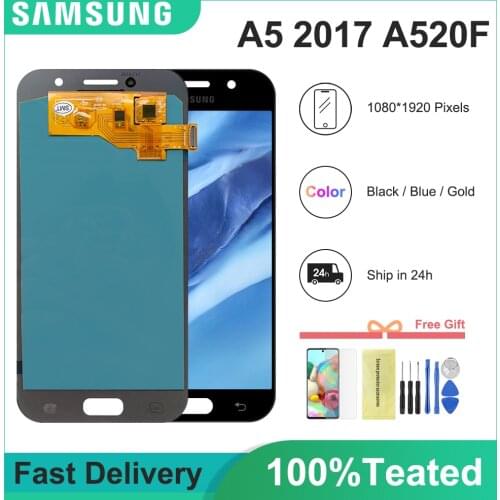 Super Amoled For SAMSUNG GALAXY A5 2017 A520 A520F A520K LCD Display with Touch Screen Digitizer Assembly Replacement Parts