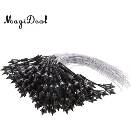 MagiDeal 100Pcs 1/100 Scale Model Garden LED Lamppost T01 Lamp Lights for Train Street Tree Park Layout Scenery Decor 3V 7cm