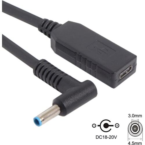 Type C USB 3.1 USB-C to DC 20V 4.5 3.0mm Dell HP Power Plug PD Emulator Trigger Charger Cable for Lap top