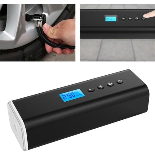 150PSI Air Pump Portable Electric Air Compressor Tire Inflator Smart Car Rechargeable Tire Pump 50W USB Cordless Emergency Light