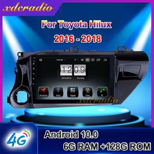 Xdcradio Android 10.0 For Toyota Hilux 10.1" Car Radio Automotivo Car Dvd Multimedia Player Auto GPS Navigation Stereo 2016-2018