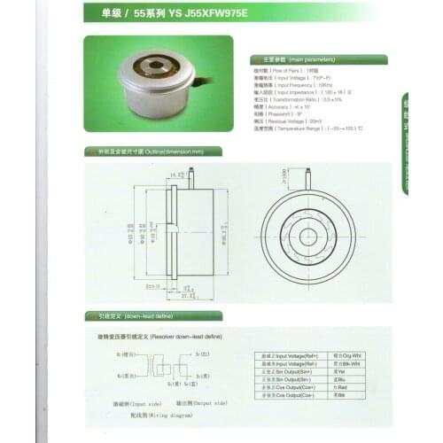 YINGSHUANG rotary encoder position speed sensor YS J55XFW975E