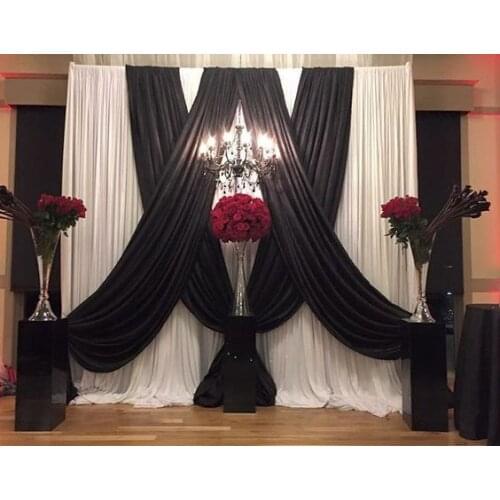 10ft x 10ft black and white Wedding Backdrop banquet Stage Decoration