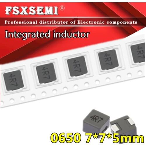 10pcs 0650 Molding Power Choke SMD Power Inductor 1UH 1.5UH 2.2UH 3.3UH 4.7UH 6.8UH 10UH 15UH 22UH 33UH 47UH 1R0 1R5 2R2 6*6*5MM
