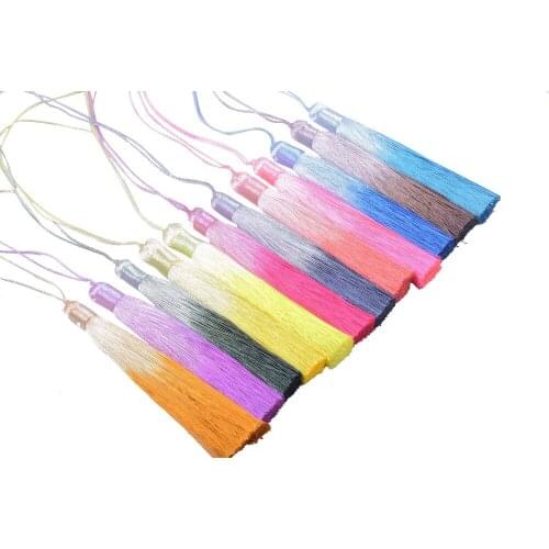 12Colors avil --KONMAY 10pcs Gradual Colors Craft Jewelry Tassels, 4.0''---KMTS033