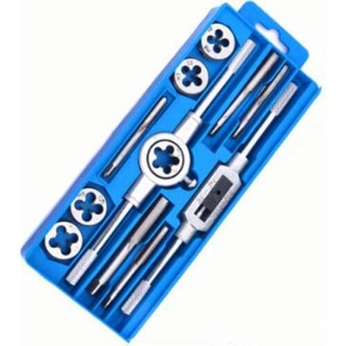 12pcs Of Settap-holder Hand Screw Taps Reamer Tap And Die Wrench Set Threaded Drills Torneira Pocompacto Filiere Per Filettature