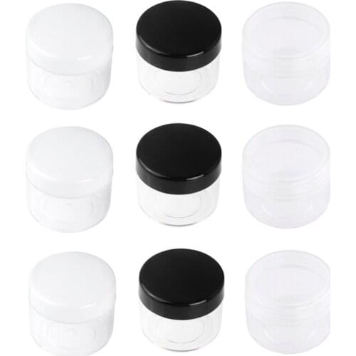 150pcs 10g 15g 20g Empty Plastic Cosmetic Makeup Jar Pots Sample Bottle Eyeshadow Cream Lip Balm Container Storage Box