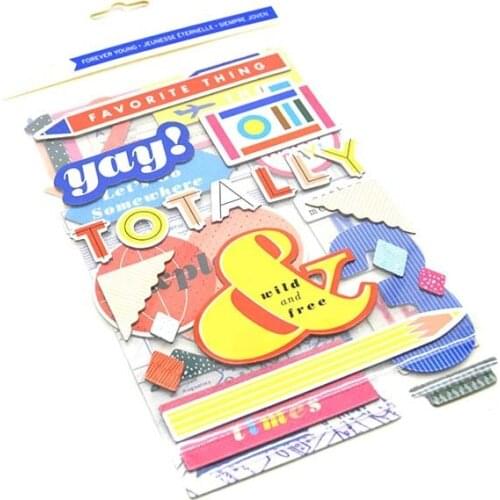 42pcs Symbol & pencil Cardstock Die Cut Stickers for Scrapbooking Happy Planner/Card Making/Journaling Project Craft