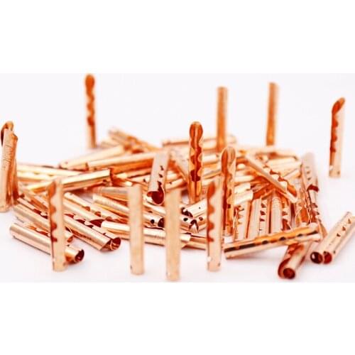 50pcs Bronze copper BFA 4mm Z-Type Banana Plug Speaker Cable Connector