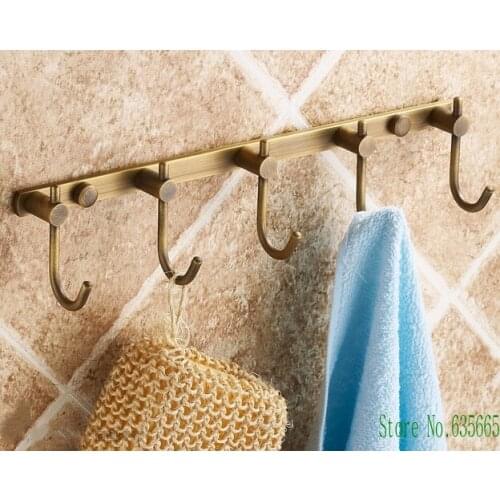 Antique Bronze Bathroom Robe Hook Kitchen Door Rear Coat Clothes Hook Metal Fitting Key Coat Bag Hat Hanger Robe Hooks Hanging