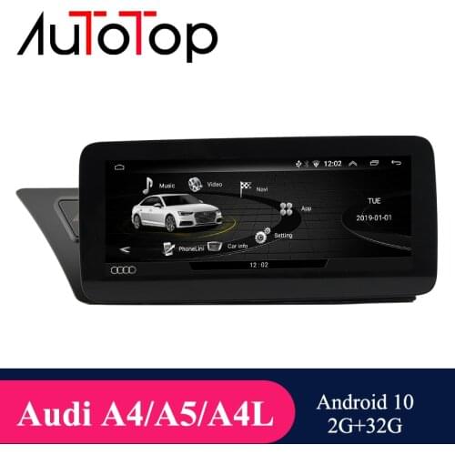 AUTOTOP 10.25" Audi A4 Android 10 Car Stereo For Audi A4 B8 A5 2009-2016 Multimedia Player Auto GPS Navigation Apple Carplay BT
