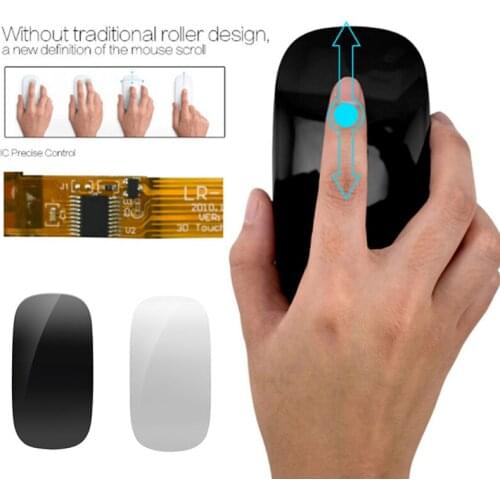 Magic Touch Mouse 2.4GHz 12000 DPI Wireless Optical Mice For Windows Laptop